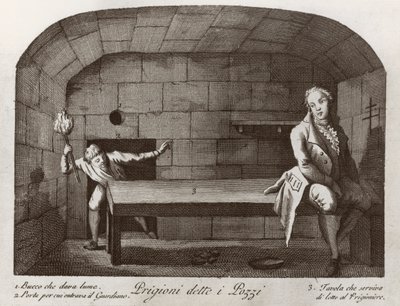A prisão de Pozzi, de Views of the Prisons de Italian School