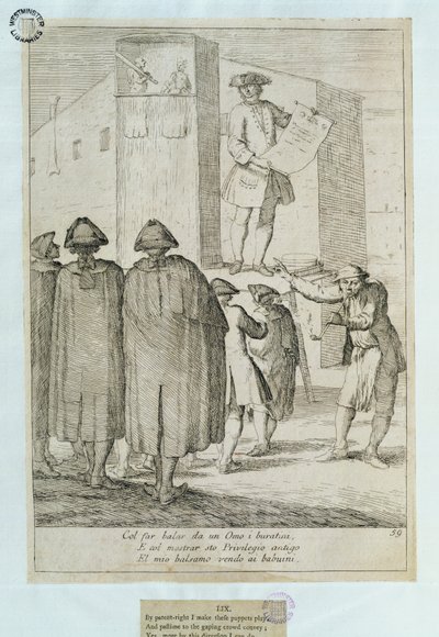 O marionetista, 1748 de Italian School