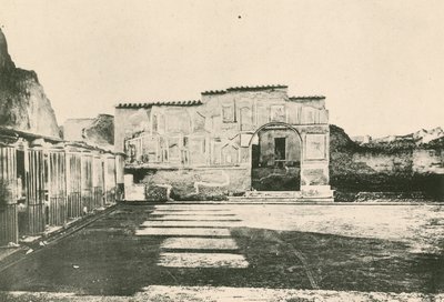 Os banhos Stabian - O Pátio dos Estuques como é (gravura) de Italian School