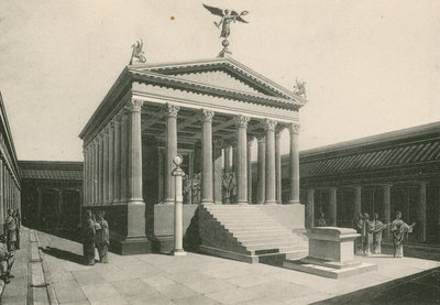 O Templo de Apolo como era (gravura) de Italian School