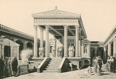 O Templo de Isis como era (gravura) de Italian School