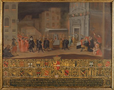 A tradução dos restos da Madonna de Provenzano, 1610 de Italian School
