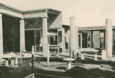 O Viridarium na Casa dos Vettii. Como é (gravura) de Italian School