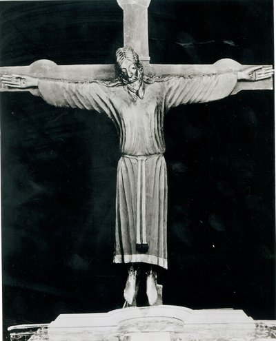 O Volto Santo, possivelmente iniciado por Nicodemos (fl.1150-66) (madeira) de Italian School