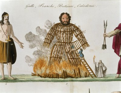 O Homem Vime, de "A História das Nações" (litho) de Italian School