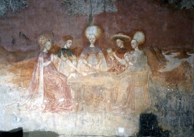 O jogo de cartas. Os frescos do Palazzo Borromeo em Milão de Italian School