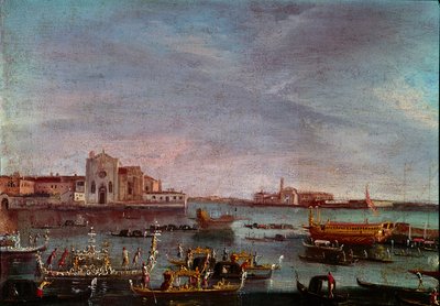 A regata do Grande Canal em Veneza Anónima, pintura do Sol do século XVIII. 36x54 cm Veneza, Museo Correr de Italian School