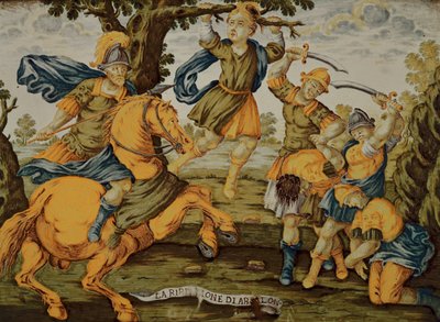 A revolta do filho do rei David, Absalão de Italian School