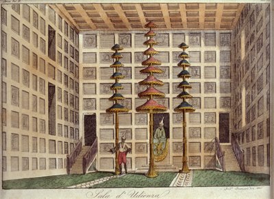 O salão do trono do Palácio de Lopburi, onde o rei Narai, o Grande, encontrou-se com amabassadors franceses de Italian School
