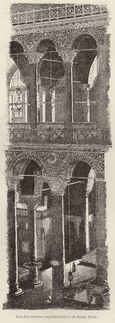 As duas ordens arquitetônicas de Santa Sofia de Italian School