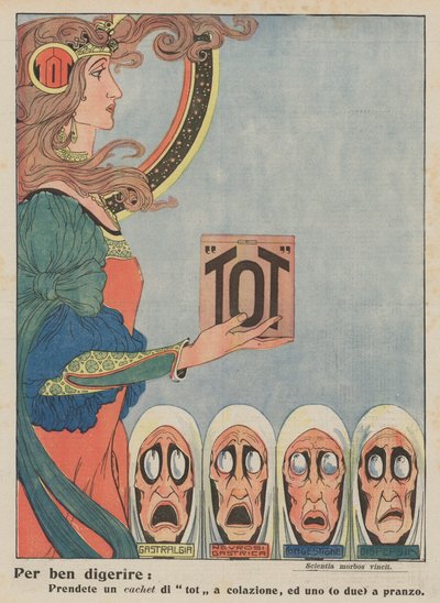 Tot (litografia a cores) de Italian School
