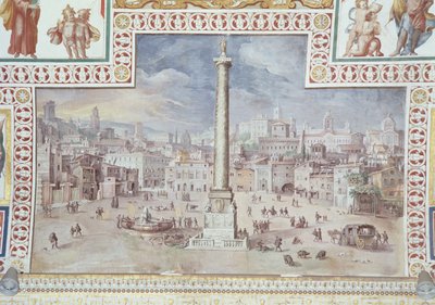 Coluna de Trajans, Trajans Forum, Roma de Italian School