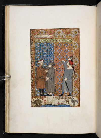 Tratado dos Vícios e das Virtudes Adicionar MS 27695 f.9v, c. 1330-40 (pergaminho) de Italian School