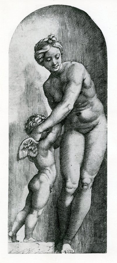 Vênus e Amor, do século XVII de Italian School