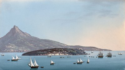 Vista de Nápoles (gouache) de Italian School