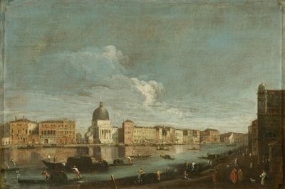Vista de San Simeone Piccolo no Grand Canal, Veneza, c.1760 (óleo sobre tela) de Italian School