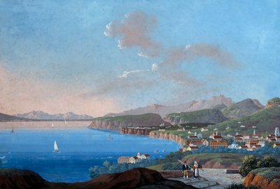 Vista de Sorrento (gouache) de Italian School