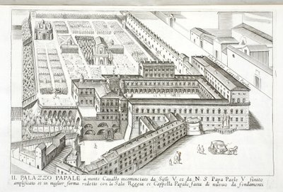 Vista, papal, palácio, monte, cavallo de Italian School