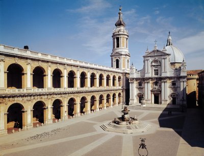 Vista da fachada, construída entre 1570 e 1587 de Italian School