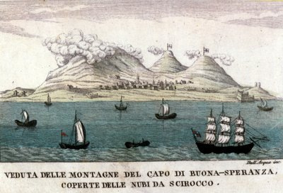 Vistas das montanhas do Cabo da Boa Esperança de Italian School
