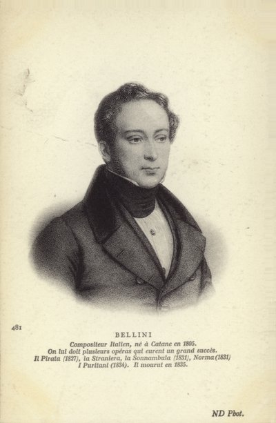 Vincenzo Bellini, compositor de ópera italiana (1801-1835) de Italian School