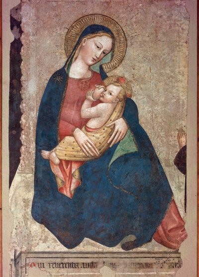 Virgem Maria amamentando Jesus (pintura de Italian School