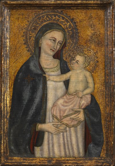 Virgem e Criança, falsificação de uma obra de c.1450, c.1900-20 de Italian School
