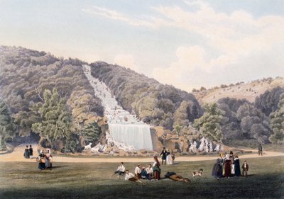 Cachoeira no parque do Palácio Real de Caserta, Itália de Italian School