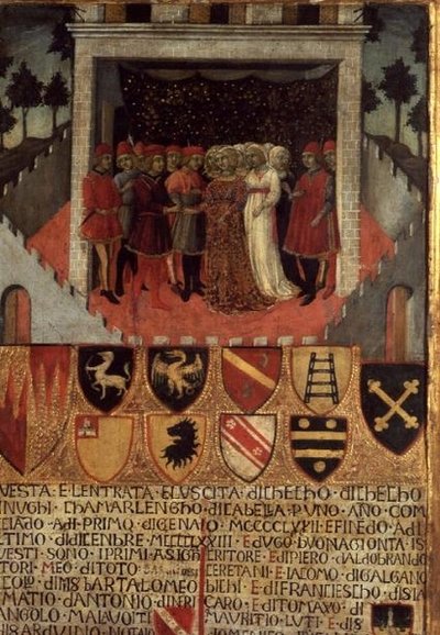 Festa de Casamento, Sienese, c.1400 de Italian School