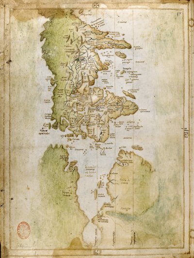 Mapa do mundo, atlas Portolan, Vesconte de Maggiolo de Italian School