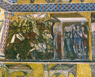 A história de Noé (mosaico) de Italian school