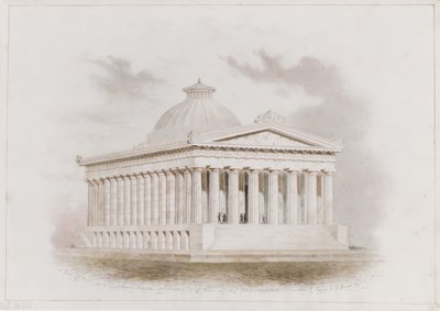 U. S. Custom House, perspectiva de Nova York, 1834 de Ithiel Town