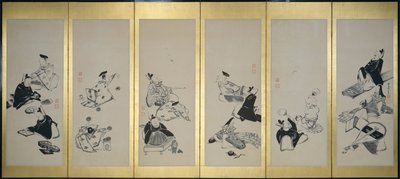 Os Trinta e Seis Poetas Imortais, 1798 de Ito Jakuchu