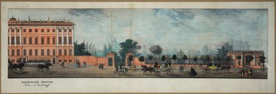 Perspectiva Nevski - O Palácio Anichkov. Do panorama do Nevsky Prospekt par Ivanov, Ivan Alexeyevich (1779-1848) de Ivan Alekseevich Ivanov