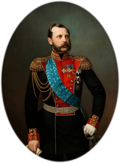 Retrato do imperador Alexandre II 1818-1881, década de 1860 de Ivan Alexeevich Tyurin