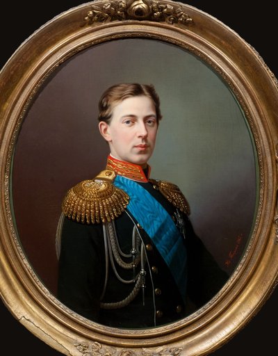 Retrato do czarevich Nicholas Alexandrovich da Rússia 1843-1865, 1865. de Ivan Alexeevich Tyurin