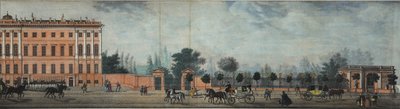 O Palácio Anichkov. Do panorama da Nevsky Prospekt, 1830 de Ivan Alexeyevich Ivanov
