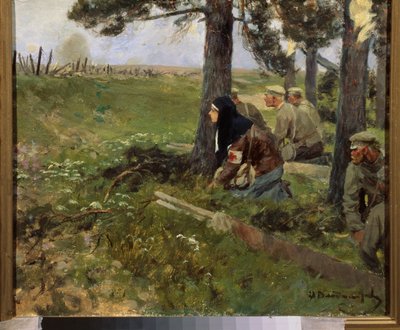 Uma enfermeira com as tropas russas de Ivan Alexeyevich Vladimirov