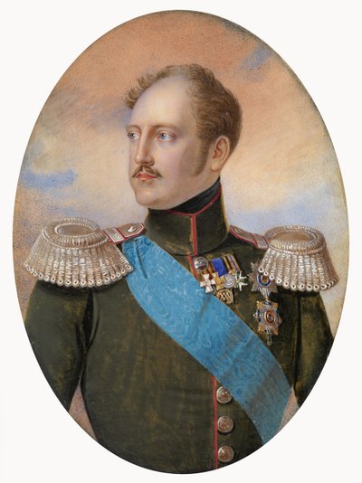 Retrato do imperador Nicolau I 1796-1855 de Ivan Andreyevich Winberg