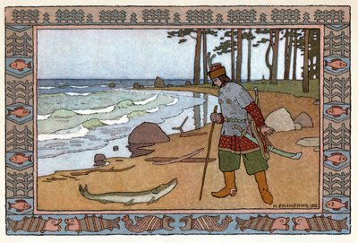 A Princesa e o Sapo, c.1899 (litografia) de Ivan Yakovlevich Bilibin
