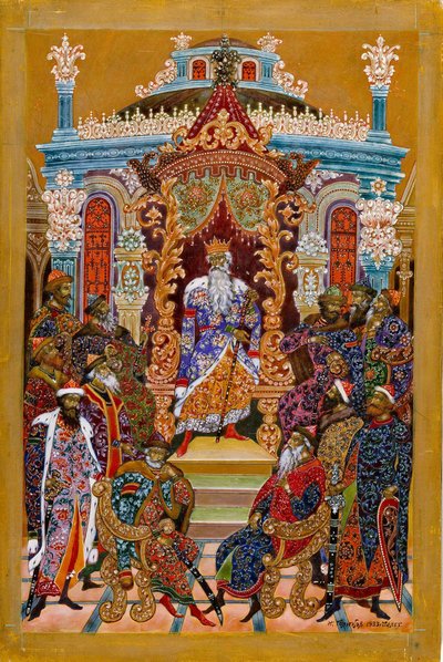 Príncipe entronizado, 1932-1933. de Ivan Ivanovich Golikov