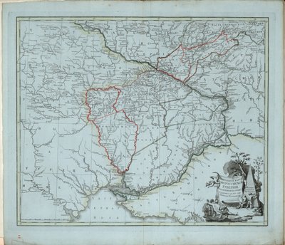 Mapa geral da província de Novorossiysk, 1779. de Ivan Ivanovich Islenyev