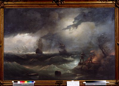 Pedro I (ou o grande de Ivan Konstantinovich Aivazosky