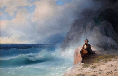 Alexander Pushkin no Mar Negro, 1868. de Ivan Konstantinovich Aivazovsky