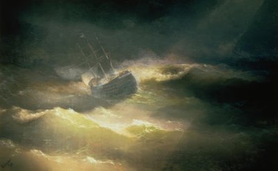 O navio Maria &39;na tempestade de Ivan Konstantinovich Aivazovsky