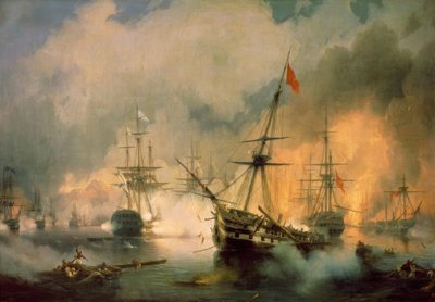 A batalha em Navarino de Ivan Konstantinovich Aivazovsky