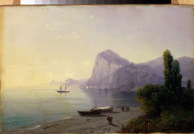 La forteresse de Sudak (Ucrânia) (Sudak, Fortaleza). Pintura de Ivan Konstantinovich Aivazovsky (Ivan Konstantinovich Aivazovsky de Ivan Konstantinovich Aivazovsky