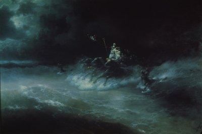 Poseidons viaja sobre o mar, 1894 de Ivan Konstantinovich Aivazovsky