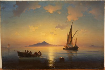 A Baía de Nápoles por Aivazovsky, Ivan Konstantinovich (1817-1900) de Ivan Konstantinovich Aivazovsky