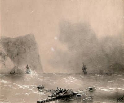 O desastre da frota britânica na costa de Balaclava em 14 de novembro de 1854, 1854 de Ivan Konstantinovich Aivazovsky
